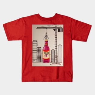 Mammoth Bottle of Red Wine Kids T-Shirt